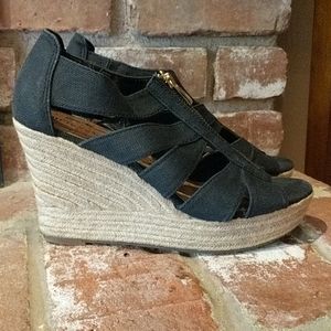 Black Wedges w/ Zipper